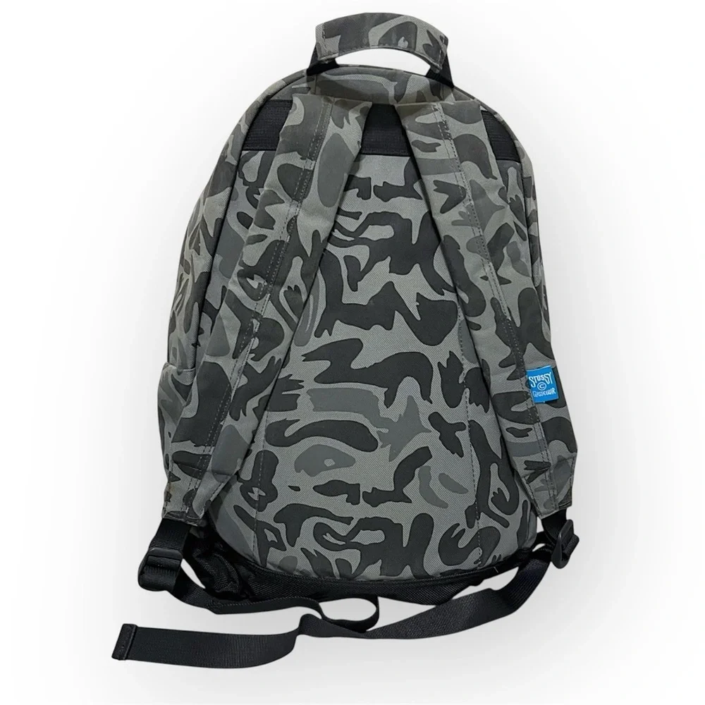 Stussy Camo backpack Original Gear, grey/black 14”x15”x9”